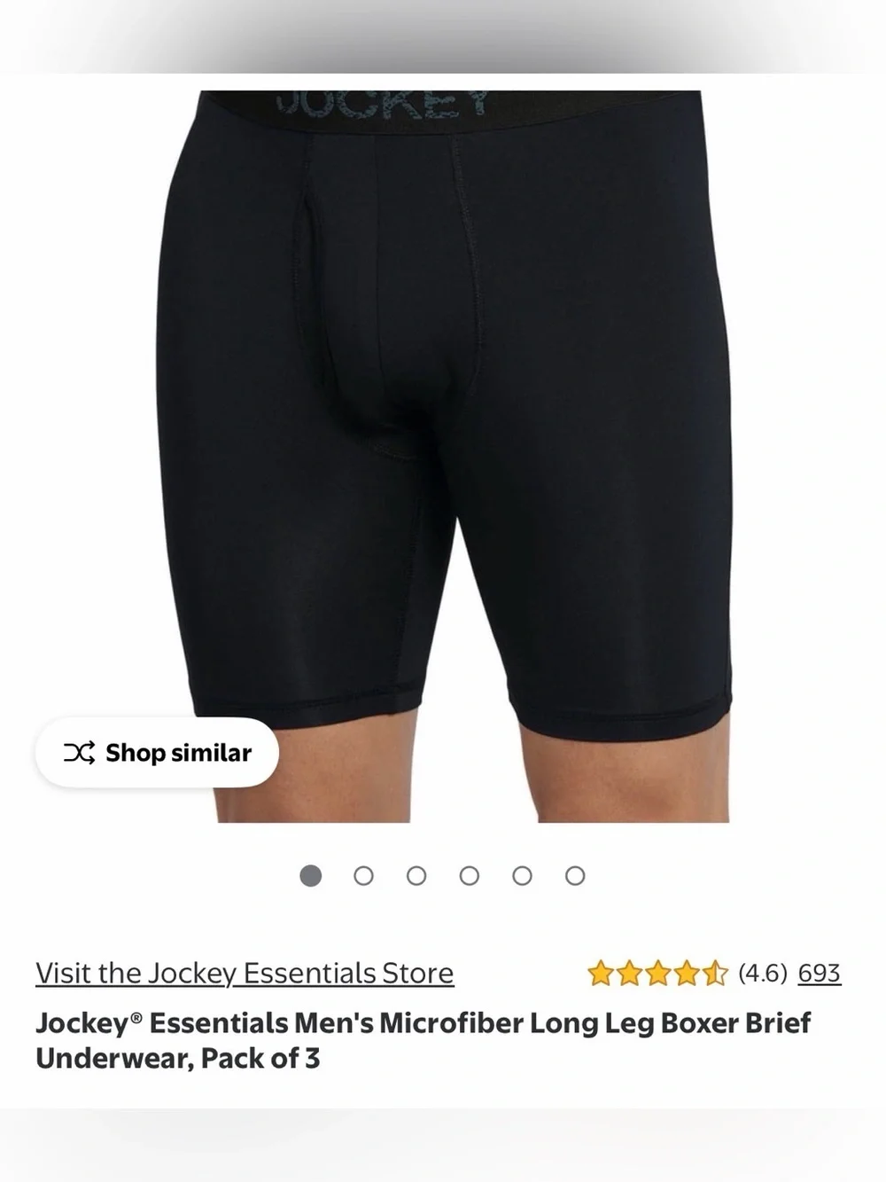 Underwear Jockey Microfiber Stretch Boxer Briefs Size s
